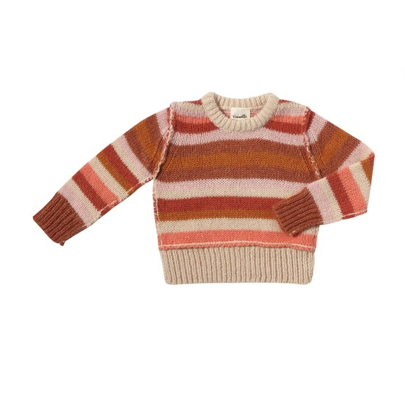 NWT 🍊 Vignette Toddler ‘Donna Sweater’ in Coral Stripe - Size 18-24m - Picture 6 of 7